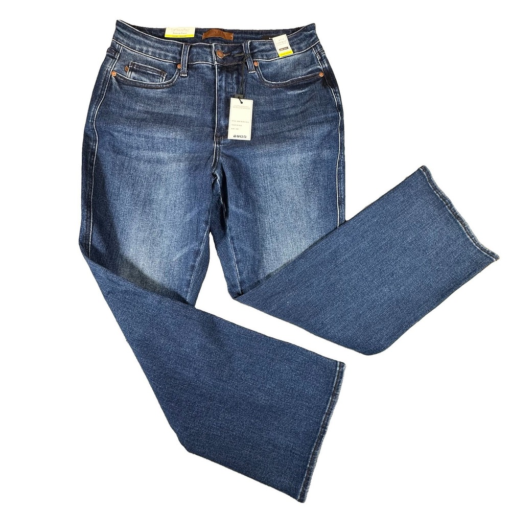 Judy Blue Boot Cut High Waist Tummy Control Medium Wash Denim Jeans 35x30 New